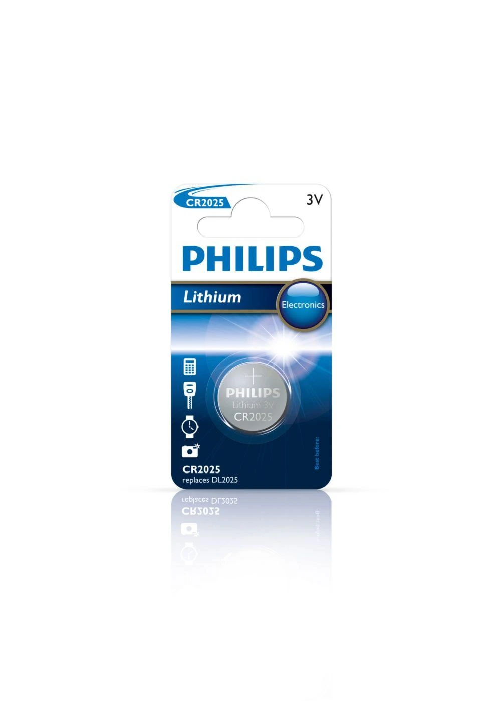 PHILIPS CR2025/01B Baterija Lithium CR2025 3V PHILIPS CR2025 3V 1 PC. Blister