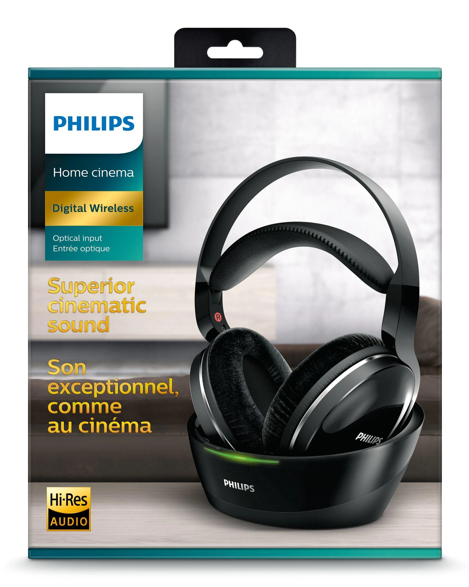 Belaidės TV ausinės Philips SHD8850/12, Juodos