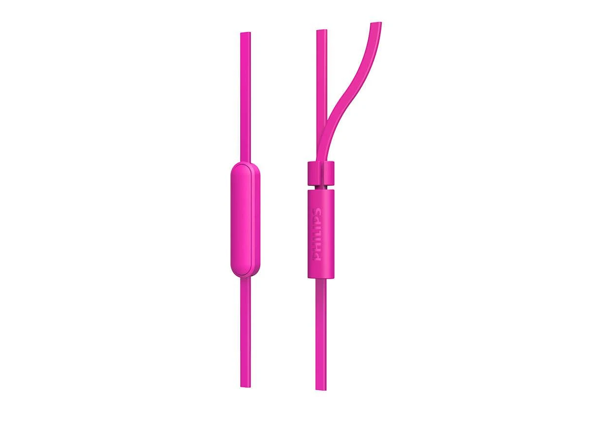 Inline Į ausį įdedamos laidinės ausinės Philips, TAE1105PK/00, Rožinės