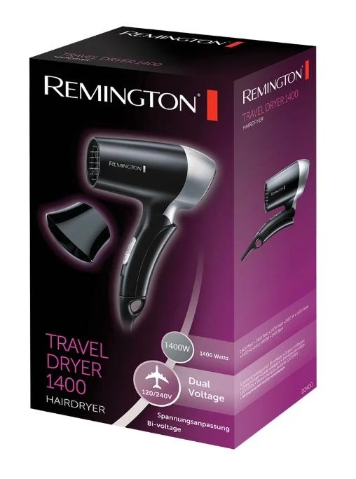 Plaukų džiovintuvas Remington D2400 Juoda, Sidabras 1400 W
