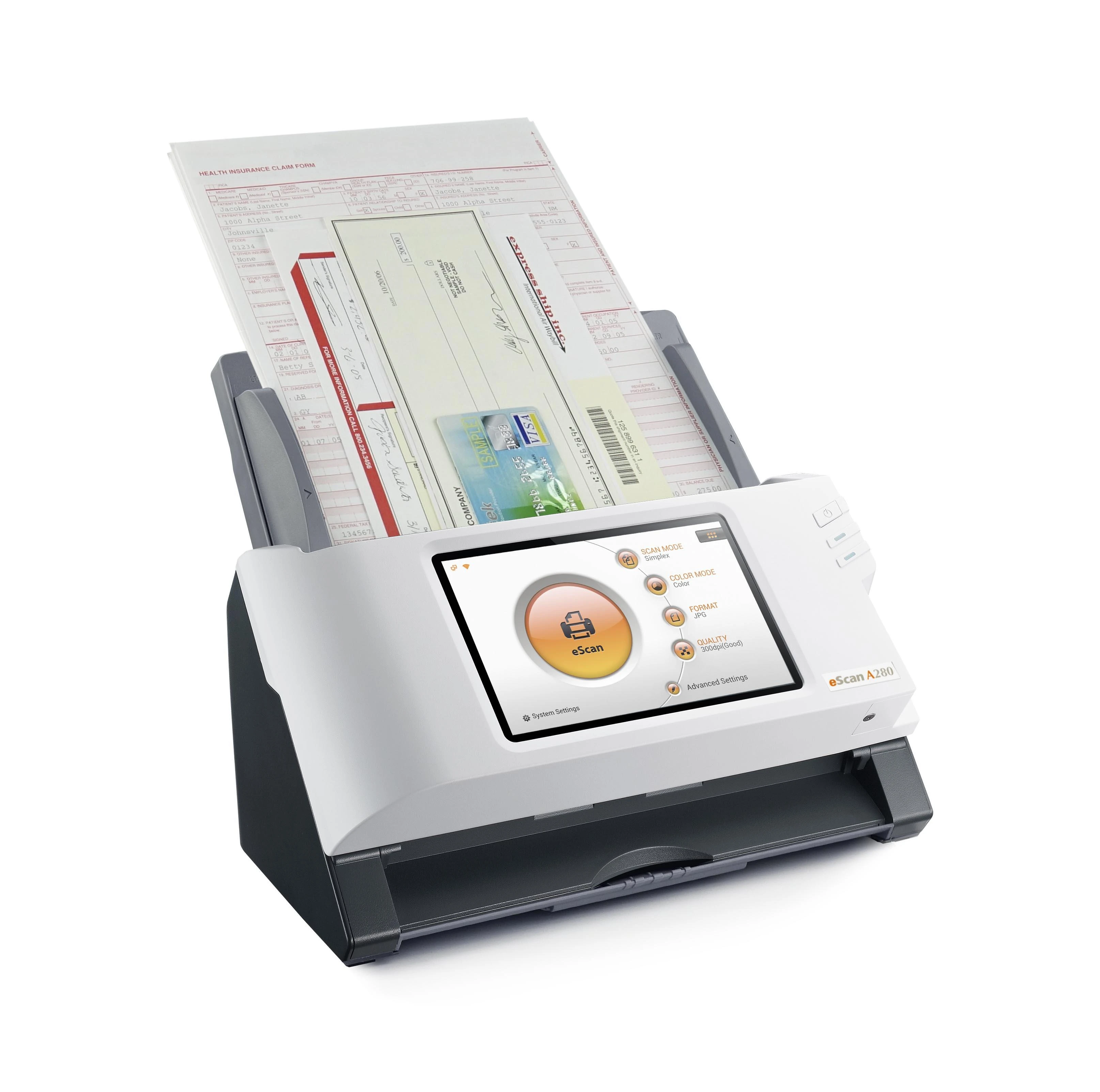 Skeneris Skaitytuvas su tiektuvu Plustek eScan A280 PLUS-ESCAN-A280 (216 x 356 mm, LAN, USB, WLAN)