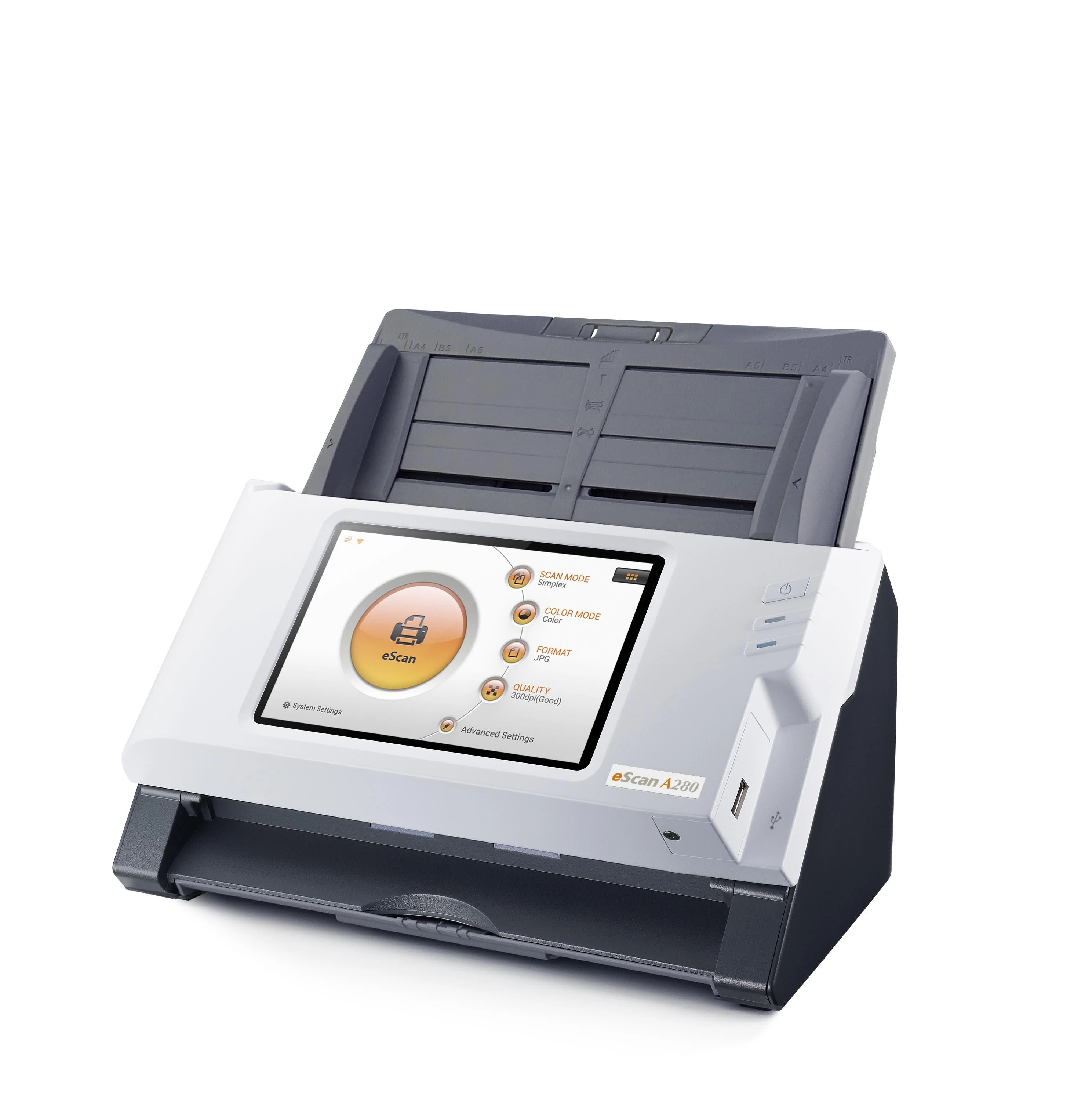 Skeneris Skaitytuvas su tiektuvu Plustek eScan A280 PLUS-ESCAN-A280 (216 x 356 mm, LAN, USB, WLAN)