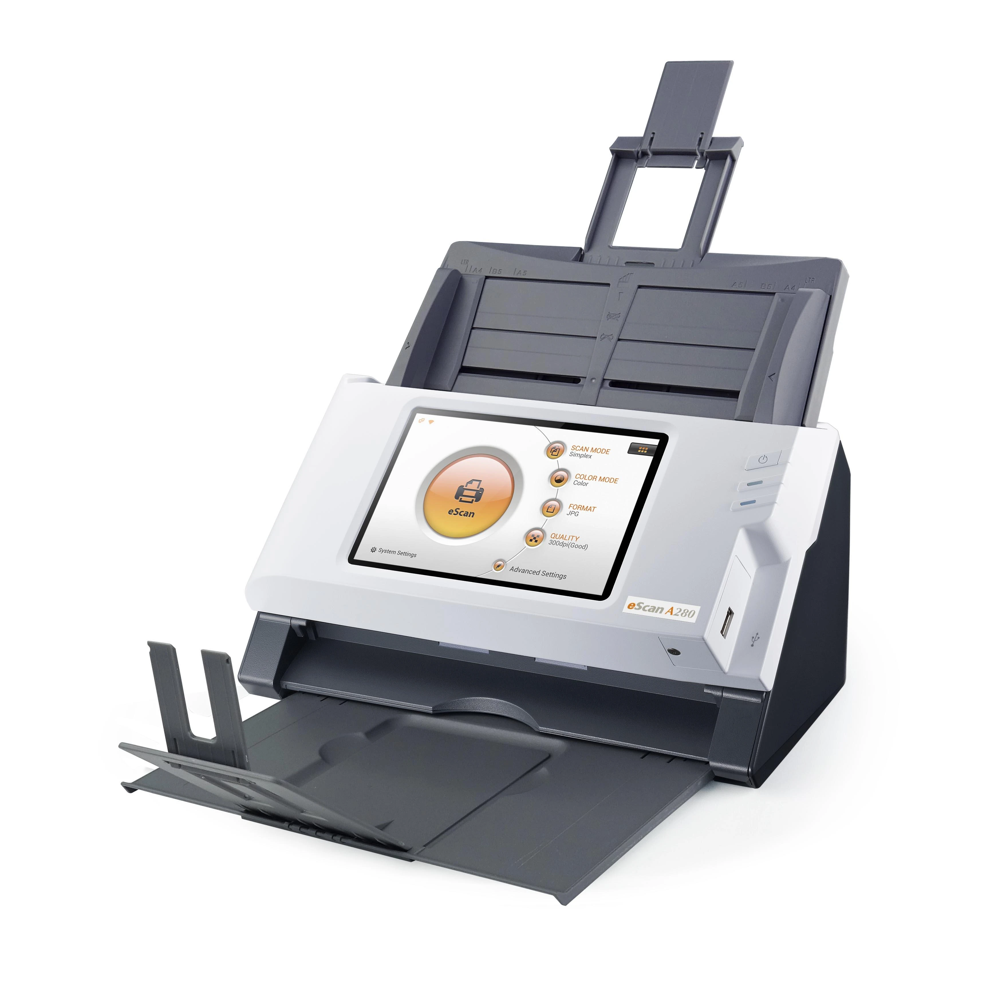 Skeneris Skaitytuvas su tiektuvu Plustek eScan A280 PLUS-ESCAN-A280 (216 x 356 mm, LAN, USB, WLAN)
