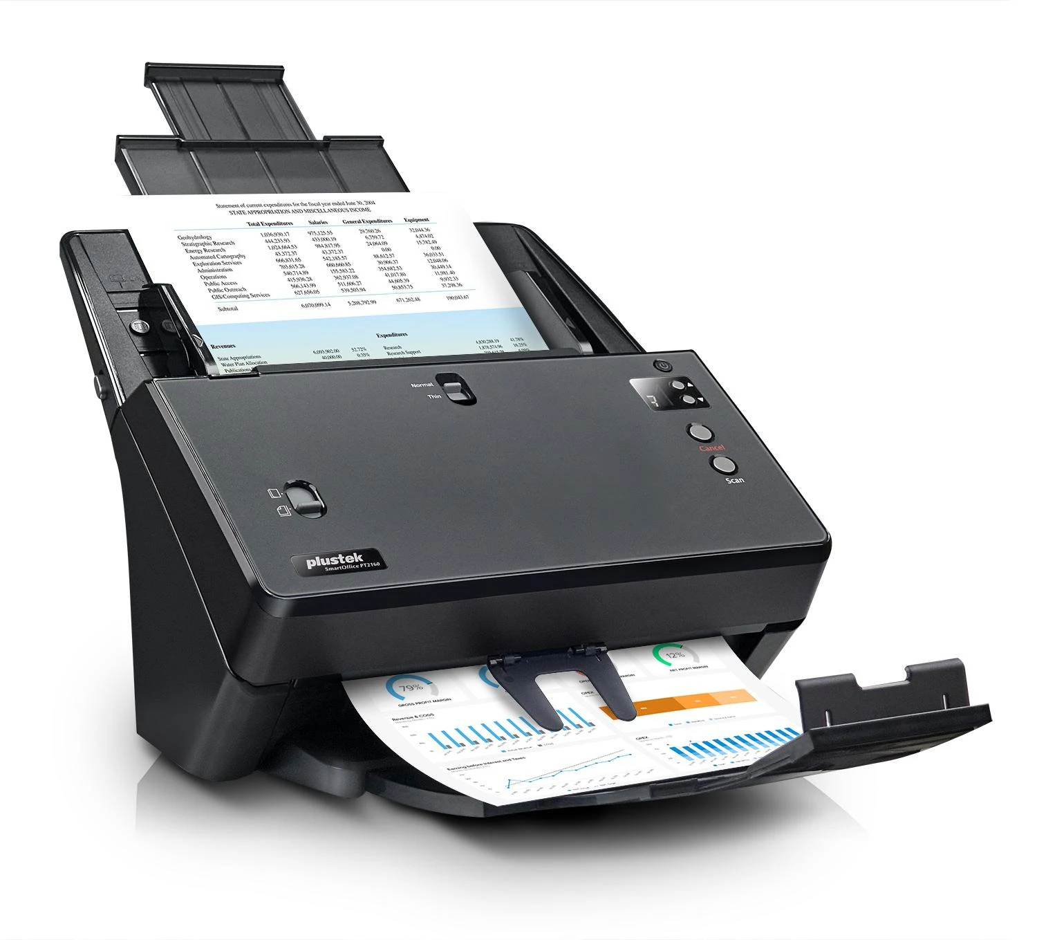 Plustek SmartOffice PT2160 600 x 600 DPI ADF skeneris Juoda A3