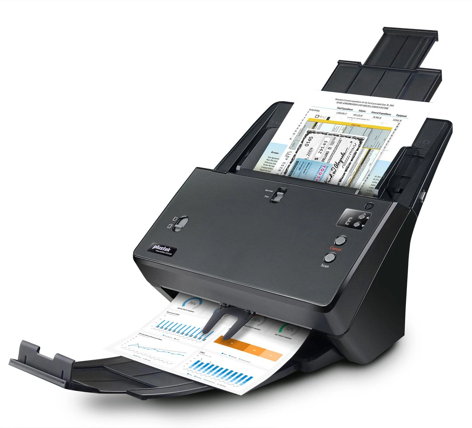 Plustek SmartOffice PT2160 600 x 600 DPI ADF skeneris Juoda A3