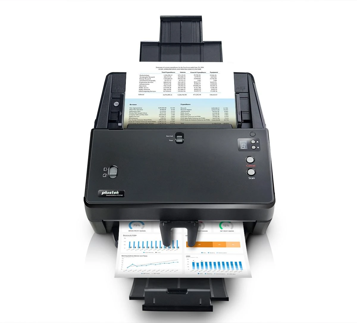 Plustek SmartOffice PT2160 600 x 600 DPI ADF skeneris Juoda A3