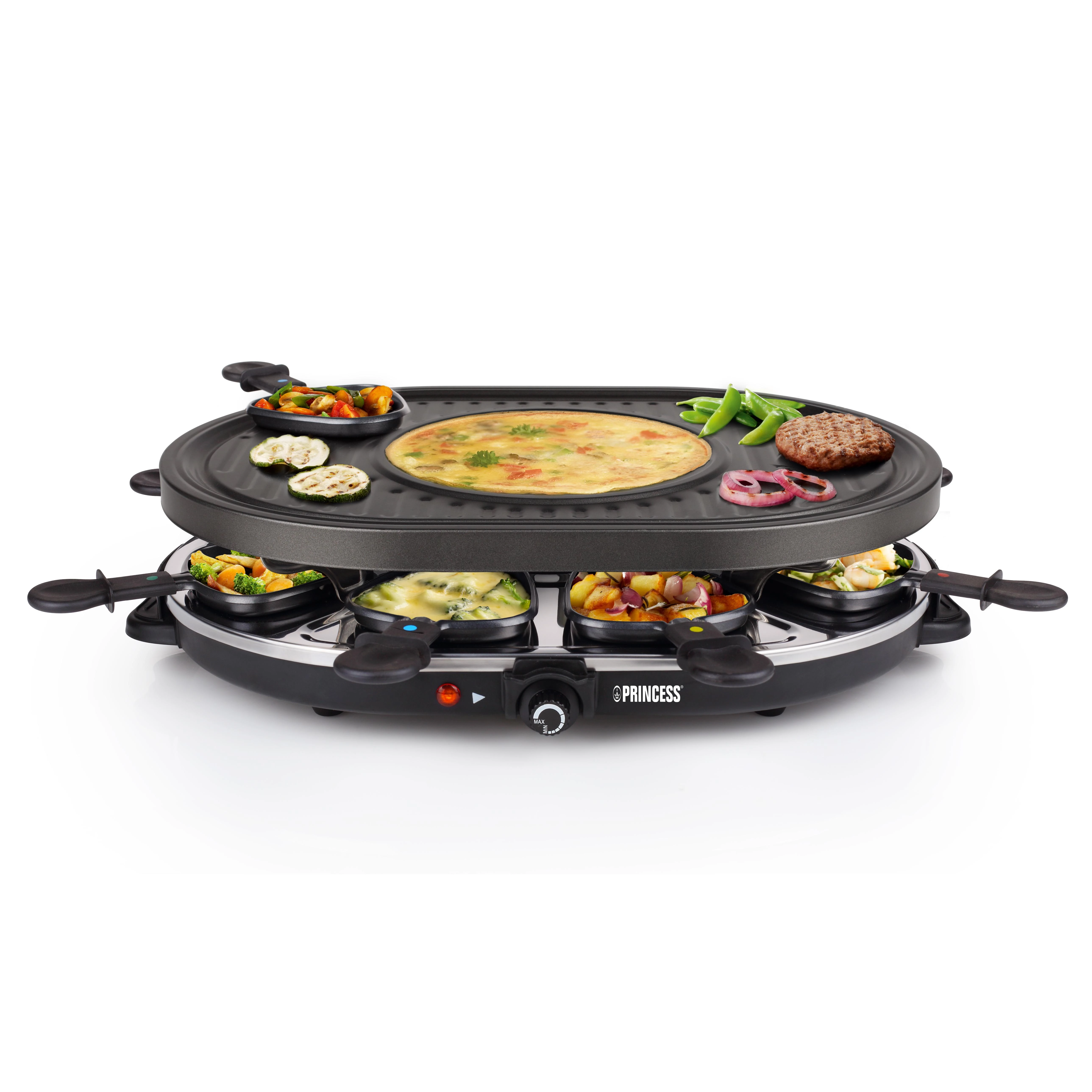 Princess 162700 8 žmogus (žmon.) Juoda, Nerūdijančiojo plieno 1200 W