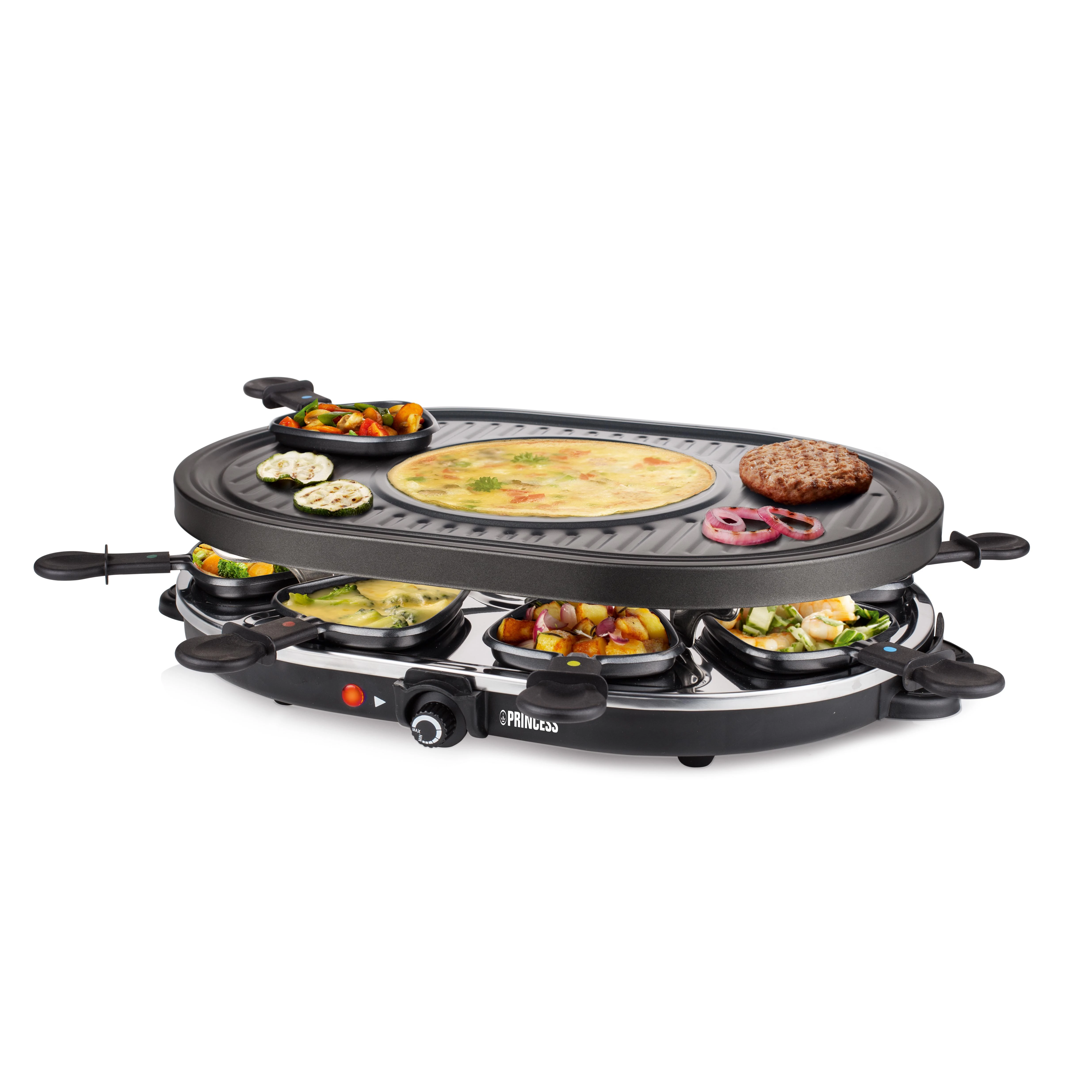 Princess 162700 8 žmogus (žmon.) Juoda, Nerūdijančiojo plieno 1200 W