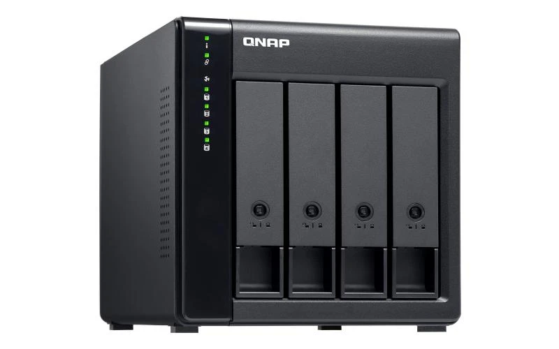 QNAP TL-D400S saugojimo diskų korpusas 2.5/3.5" HDD / SSD aptvaras Juoda, Pilka
