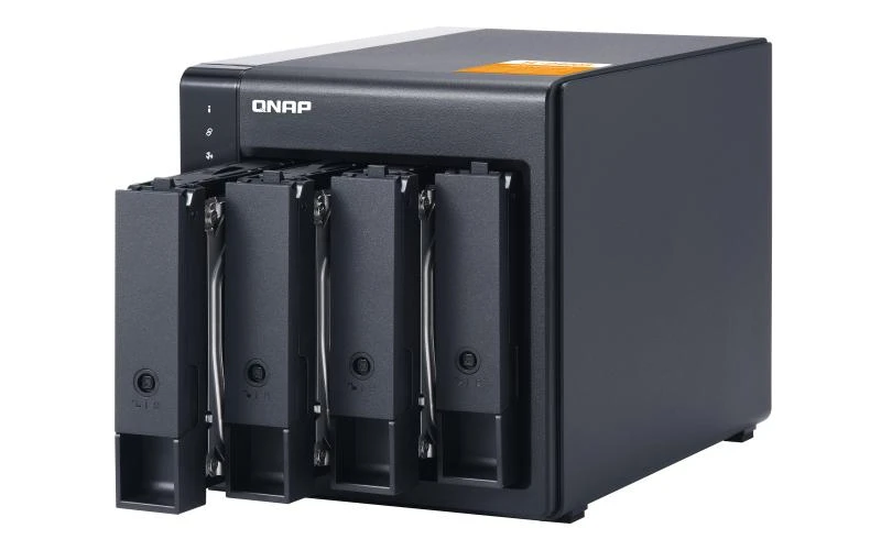QNAP TL-D400S saugojimo diskų korpusas 2.5/3.5" HDD / SSD aptvaras Juoda, Pilka