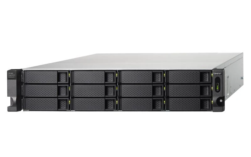 Serveris QNAP TL-R1200C-RP saugojimo diskų korpusas 2.5/3.5" HDD / SSD aptvaras Juoda, Pilka
