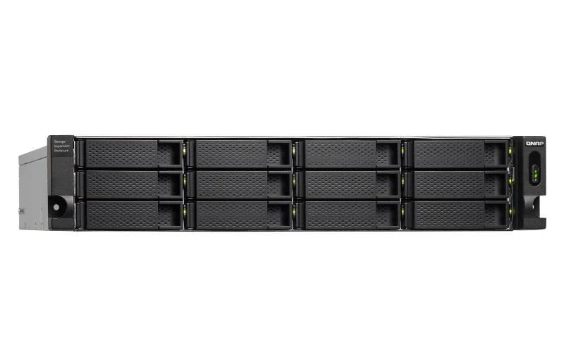 Serveris QNAP TL-R1200C-RP saugojimo diskų korpusas 2.5/3.5" HDD / SSD aptvaras Juoda, Pilka