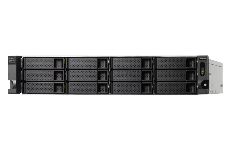Serveris QNAP TL-R1200C-RP saugojimo diskų korpusas 2.5/3.5" HDD / SSD aptvaras Juoda, Pilka