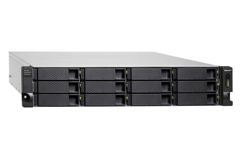 Serveris QNAP TL-R1200C-RP saugojimo diskų korpusas 2.5/3.5" HDD / SSD aptvaras Juoda, Pilka