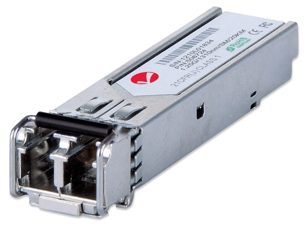 Šakotuvas Intellinet 506724 tinklo siųstuvų-imtuvų modulis Optinis pluoštas 1000 Mbit/ai mini-GBIC 1310 nm