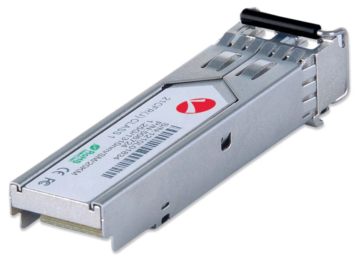 Šakotuvas Intellinet 506724 tinklo siųstuvų-imtuvų modulis Optinis pluoštas 1000 Mbit/ai mini-GBIC 1310 nm