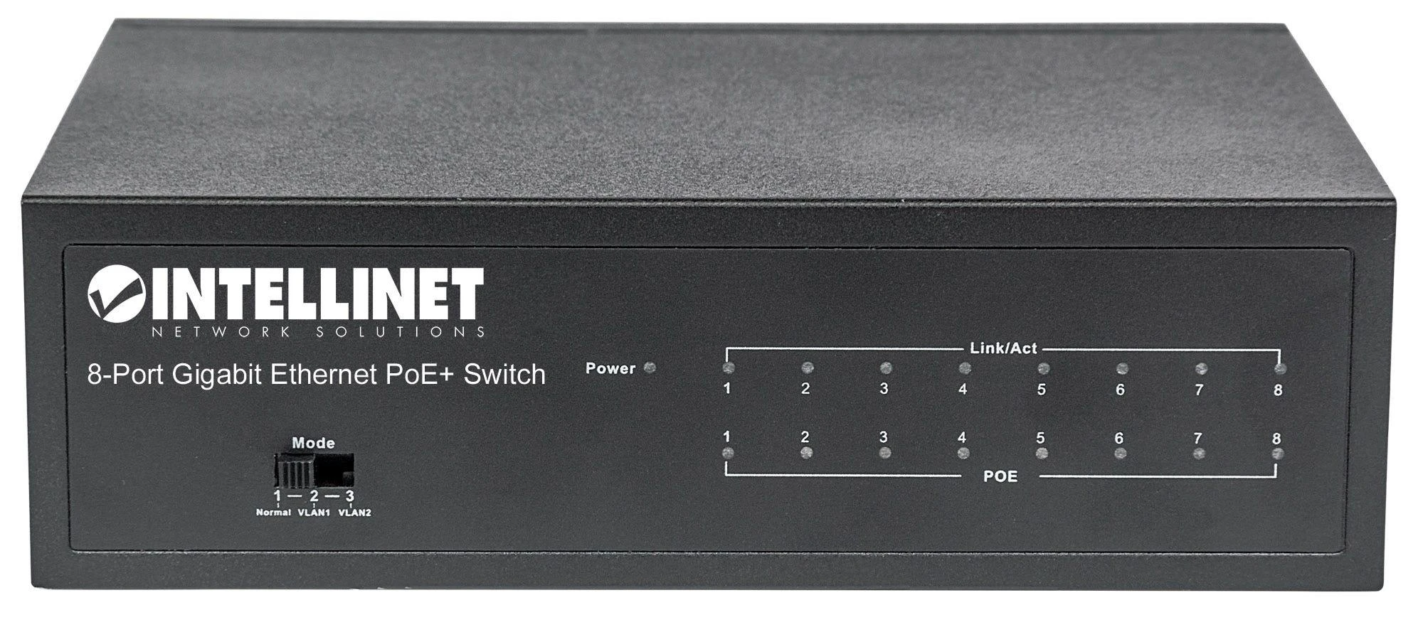 Šakotuvas Intellinet 561204 tinklo komutatorius Valdomas Gigabit Ethernet (10/100/1000) Juoda Maitinimas per Eternetą (PoE)