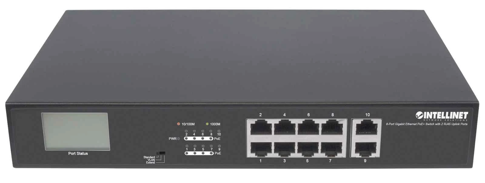 Šakotuvas Intellinet 561303 tinklo komutatorius Gigabit Ethernet (10/100/1000) Juoda Maitinimas per Eternetą (PoE)