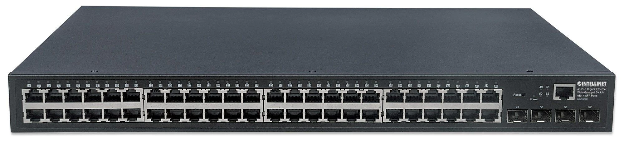 Šakotuvas Intellinet 561334 tinklo komutatorius Valdomas L2 Gigabit Ethernet (10/100/1000) Juoda