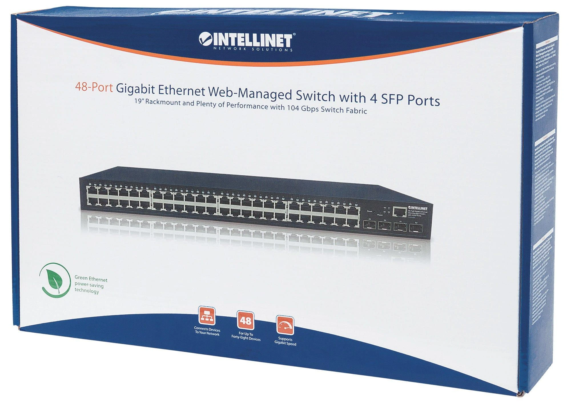 Šakotuvas Intellinet 561334 tinklo komutatorius Valdomas L2 Gigabit Ethernet (10/100/1000) Juoda