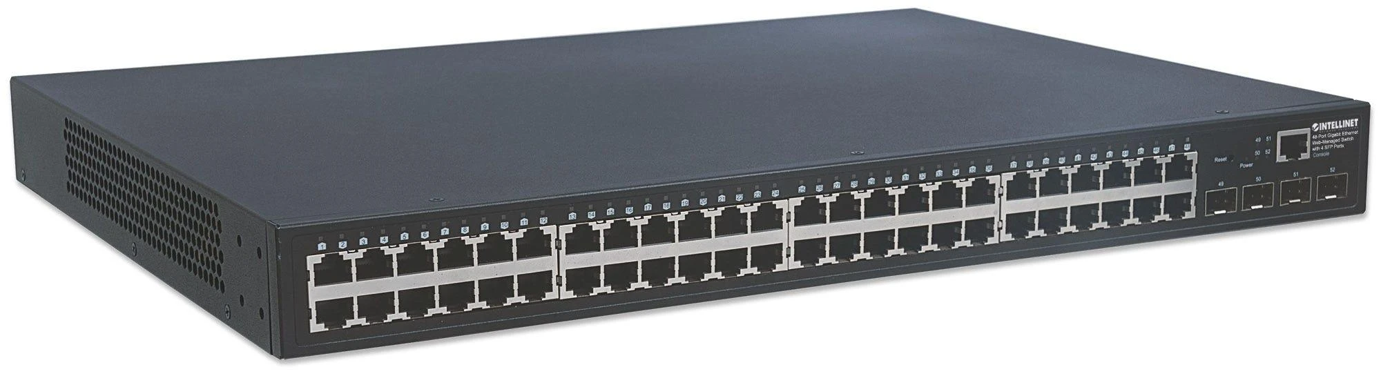 Šakotuvas Intellinet 561334 tinklo komutatorius Valdomas L2 Gigabit Ethernet (10/100/1000) Juoda