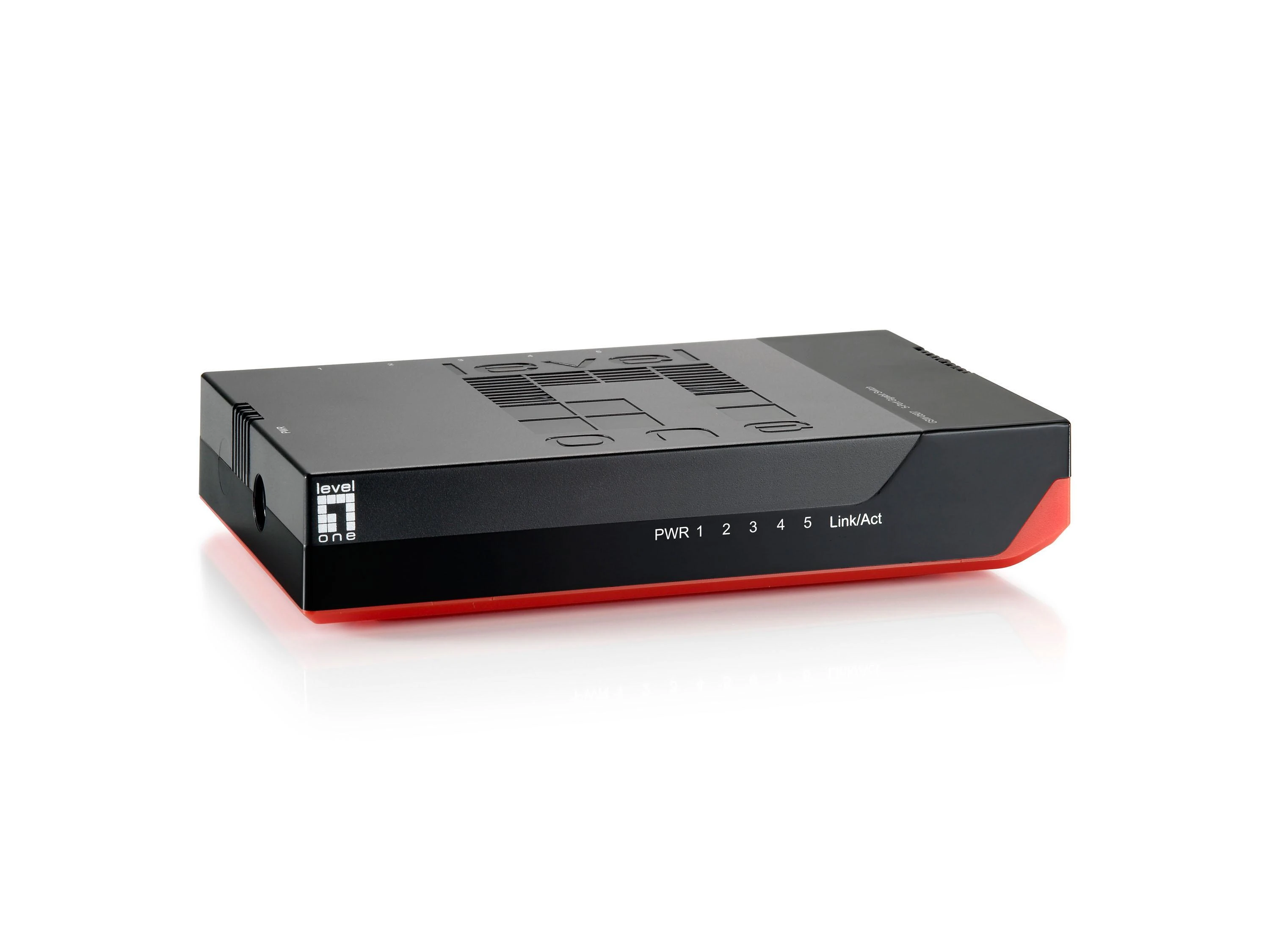 Šakotuvas Level One LevelOne GSW-0507 tinklo komutatorius Ne-valdomas Gigabit Ethernet (10/100/1000) Juoda, Raudona