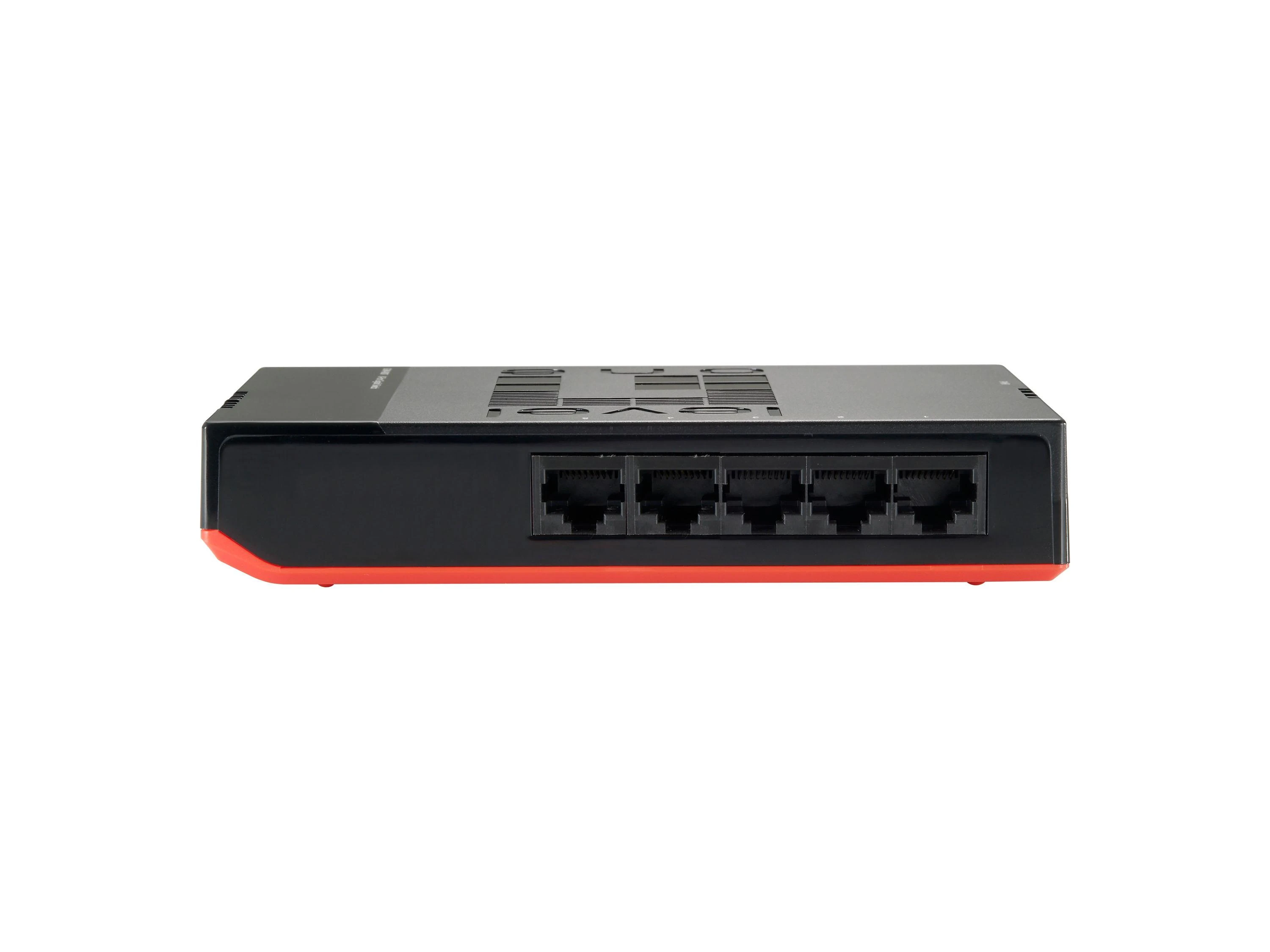 Šakotuvas Level One LevelOne GSW-0507 tinklo komutatorius Ne-valdomas Gigabit Ethernet (10/100/1000) Juoda, Raudona