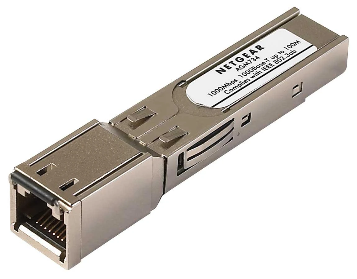 Šakotuvas NETGEAR ProSafe 1000Base-T SFP RJ45 GBIC modulis, skirtas GSM7328FS Layer 3 jungikliui
