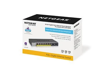Šakotuvas NETGEAR 10 prievadų Gb Smart Managed Pro Switch m. PoE