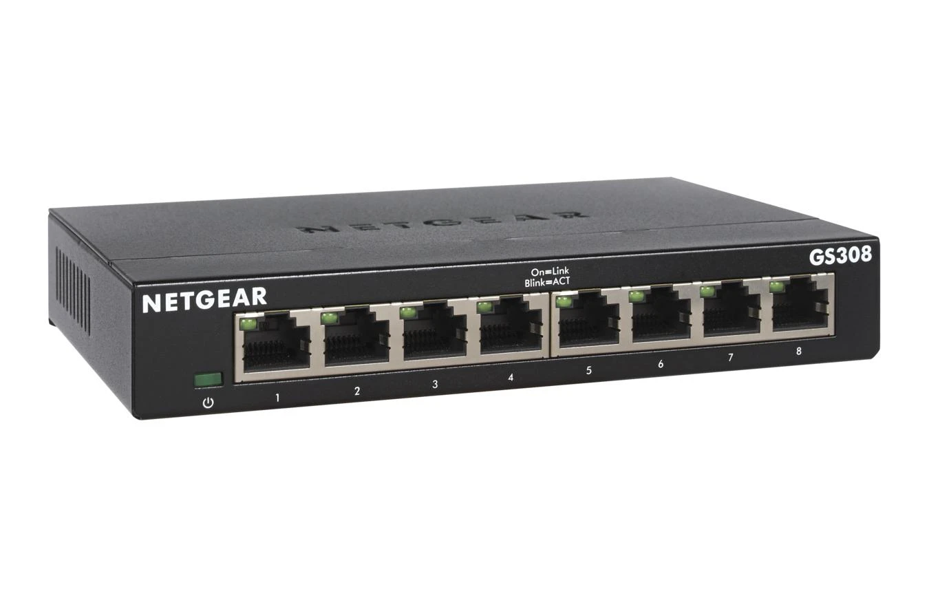 Šakotuvas Netatmo Netgear Switch GS308-300PES Nevaldomas, stalinis, 1 Gbps (RJ-45) jungtys kiekis 8