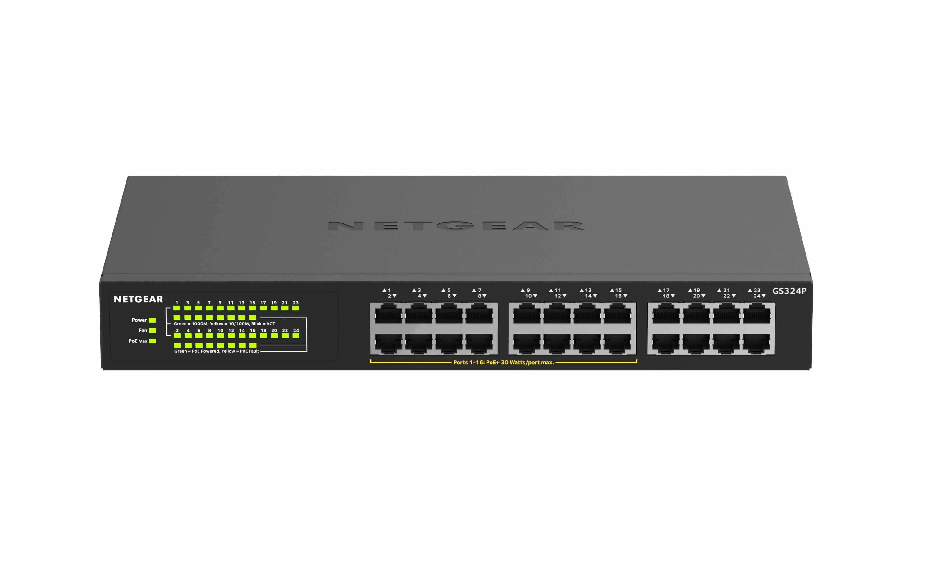 Šakotuvas NETGEAR 24PT GIGE UNMANAGED SWITCH W/POE+