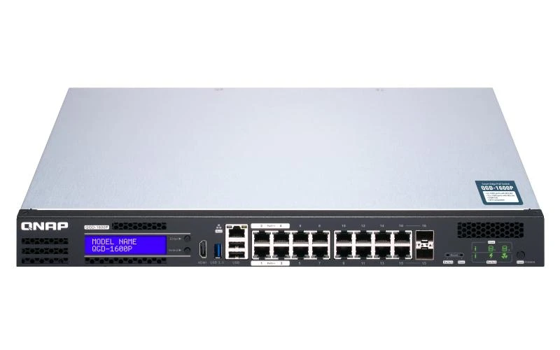 Šakotuvas QNAP QGD-1600P Valdomas Gigabit Ethernet (10/100/1000) Juoda, Pilka Maitinimas per Eternetą (PoE)