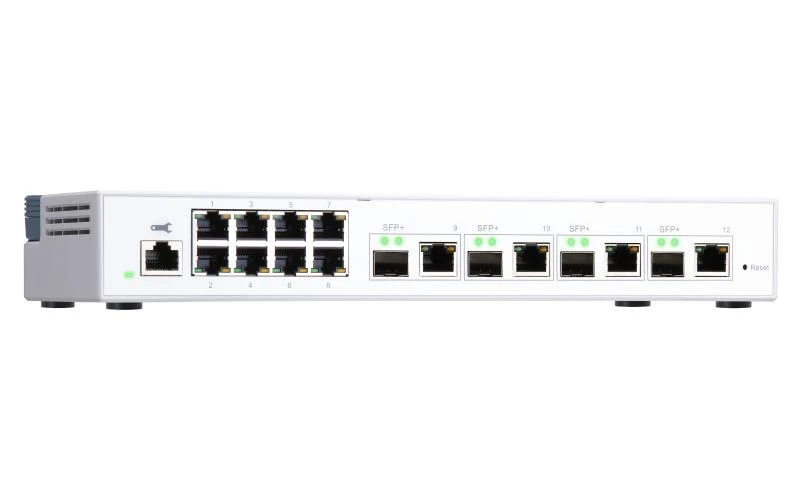Šakotuvas QNAP QSW-M408-4C tinklo komutatorius Valdomas L2 Gigabit Ethernet (10/100/1000) Balta