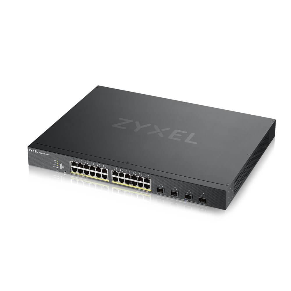 Šakotuvas ZYXEL XGS1930-28HP, 28 PORTŲ SMART MANAGED POE JUNGIKLIS, 24X GIGABIT POE IR 4X 10G SFP+, HIBIRDINIS REŽIMAS, STANDALINIS ARBA NEBULAFLEX DEBESIS, 375 W POE