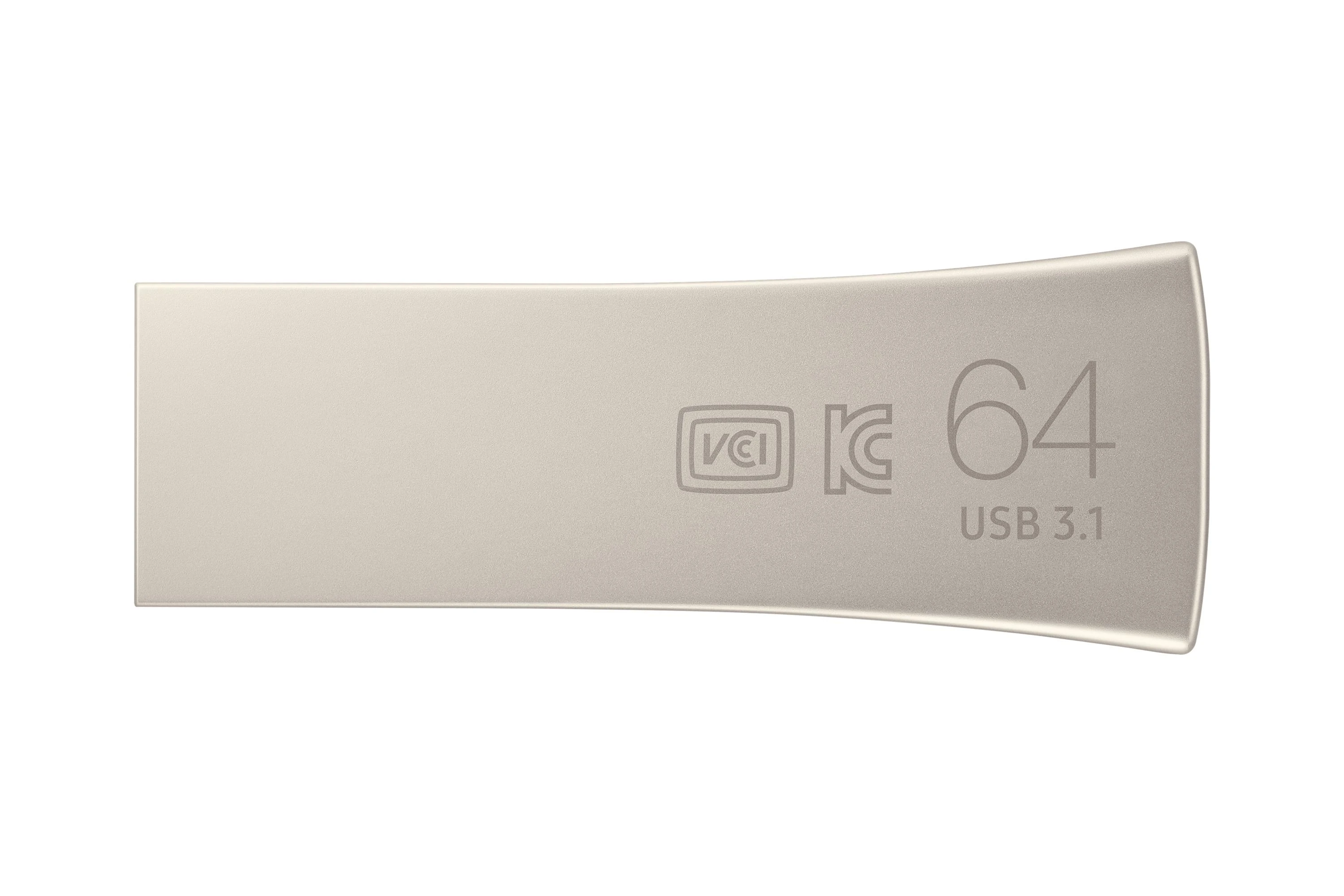 USB laikmena Samsung BAR Plus, 64 GB, Sidabrinės spalvos