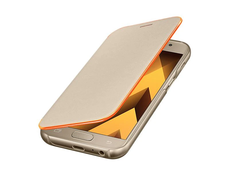 Dėklas Atverčiamas dangtelis Neoninis, skirtas Samsung Galaxy A3 A320 (auksinis)