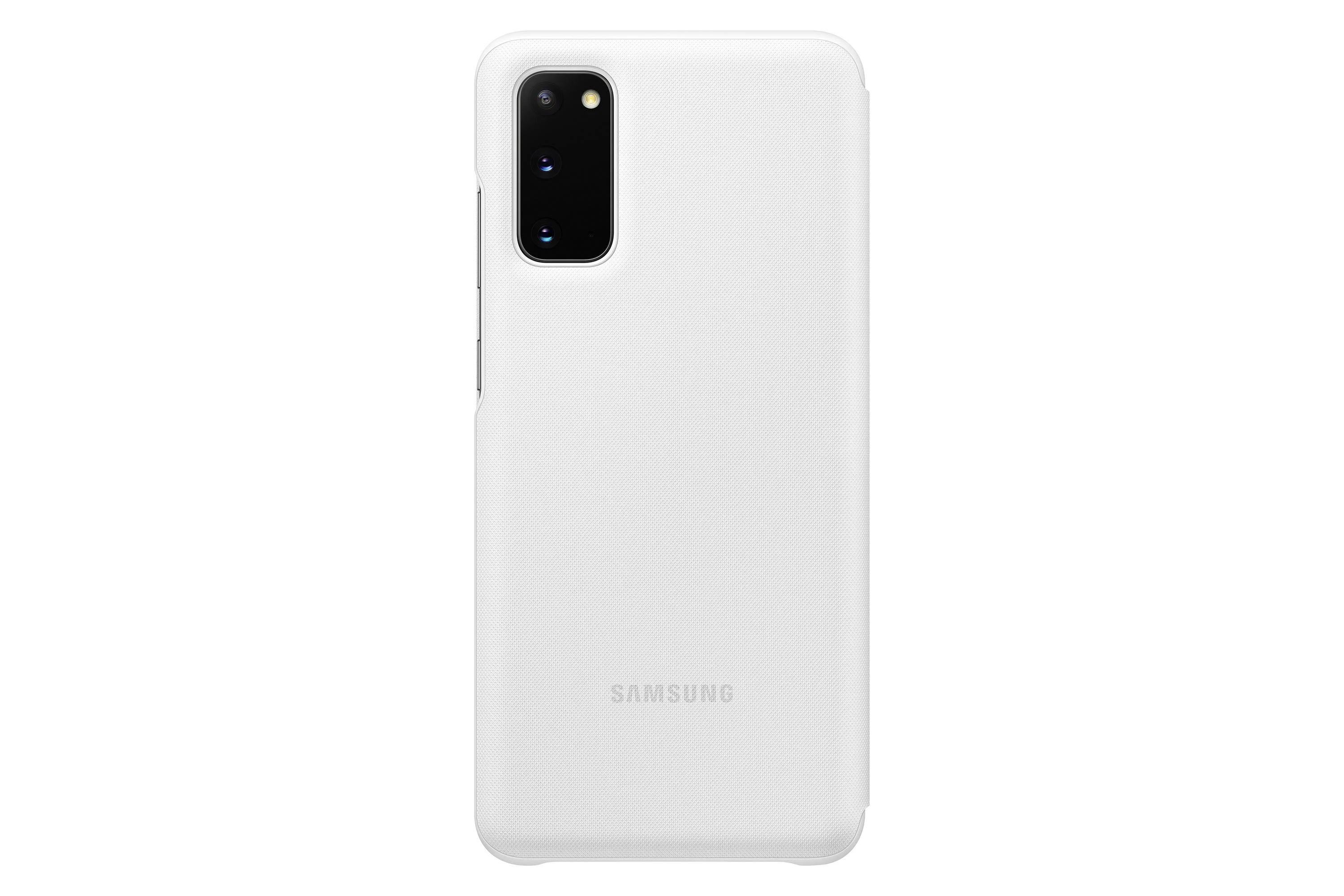 Dėklas NG980PWE LED vaizdo dangtelis, skirtas Samsung Galaxy S20 (Baltas)