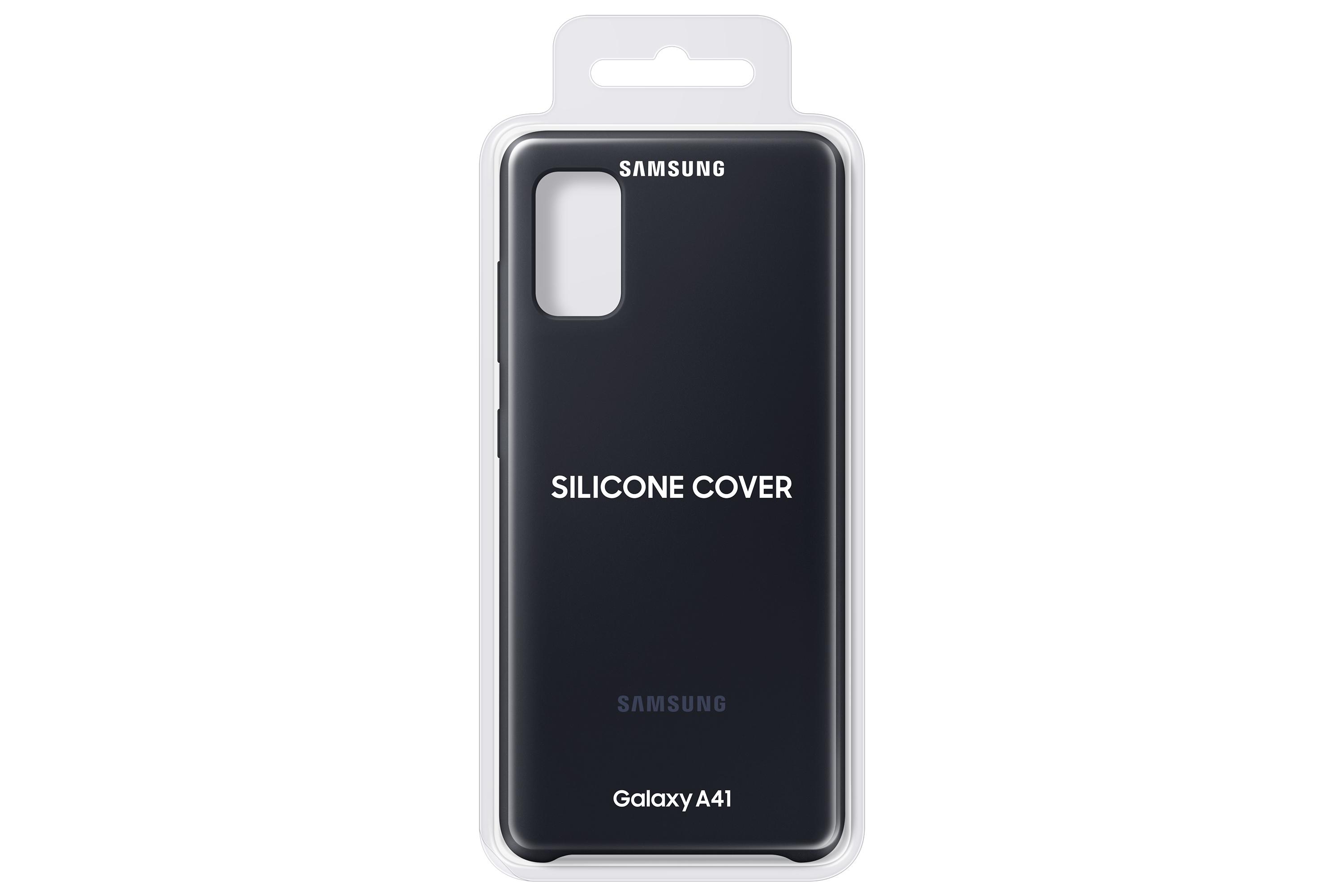 PA415TBE Silikoninis dėklas skirtas Samsung Galaxy A41 (Juodas)