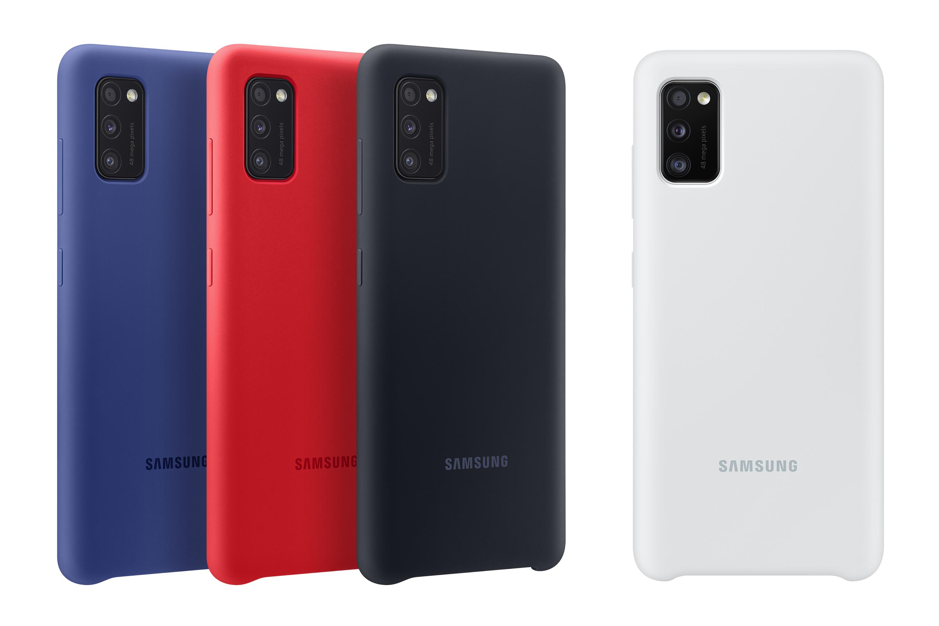 PA415TBE Silikoninis dėklas skirtas Samsung Galaxy A41 (Juodas)