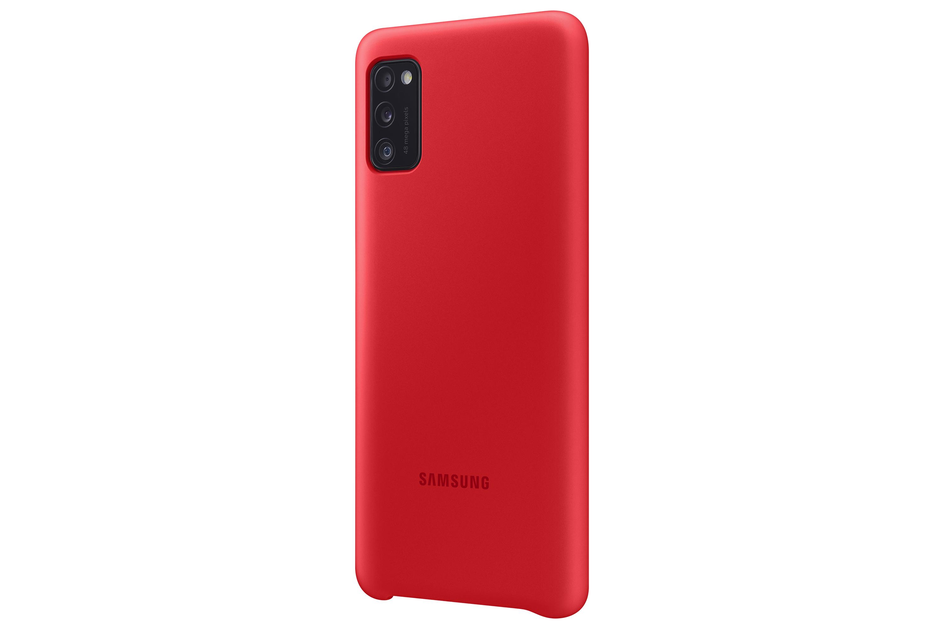 PA415TRE Silikoninis dėklas skirtas Samsung Galaxy A41 (Raudona)