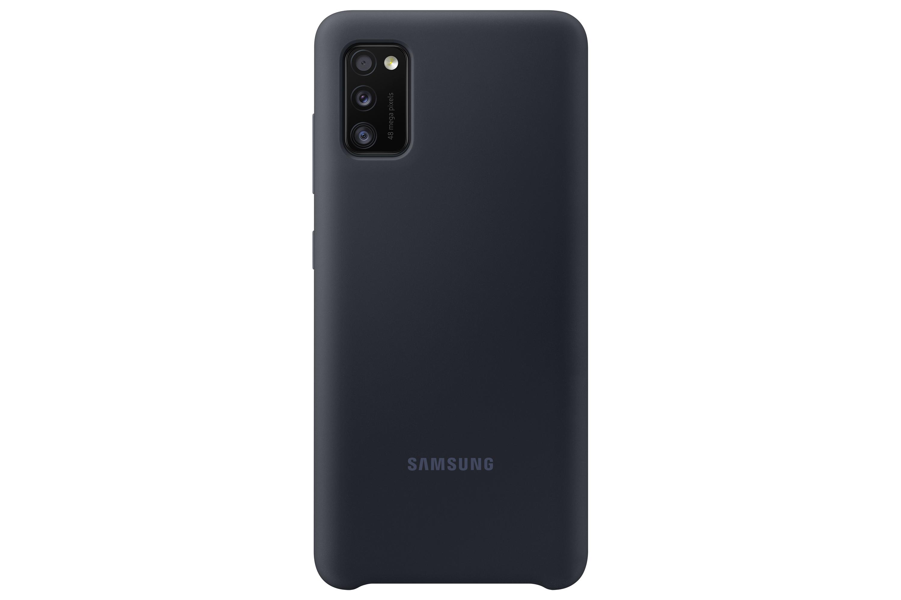 PA415TBE Silikoninis dėklas skirtas Samsung Galaxy A41 (Juodas)