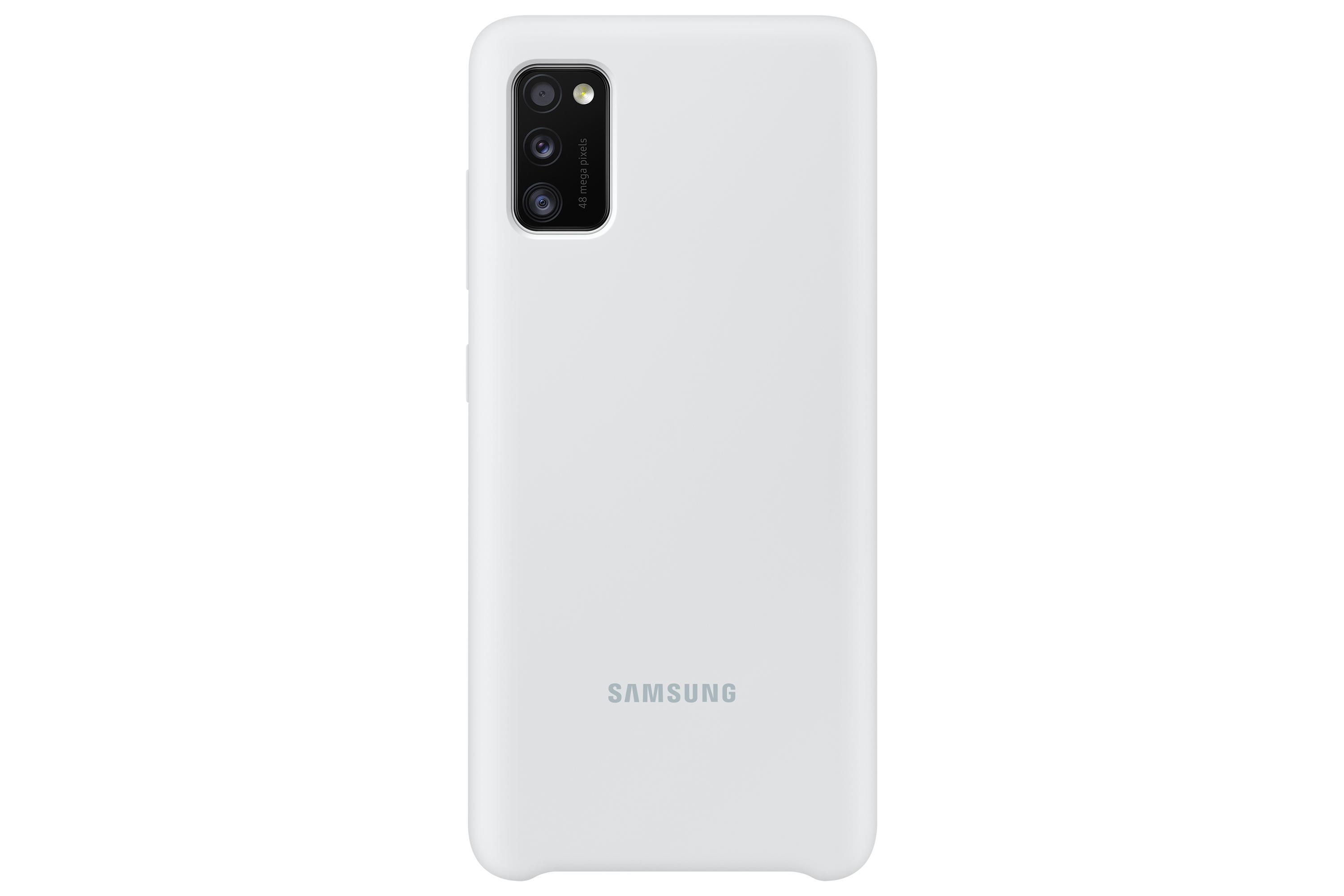 PA415TWE Silikoninis dėklas skirtas Samsung Galaxy A41 (Baltas)