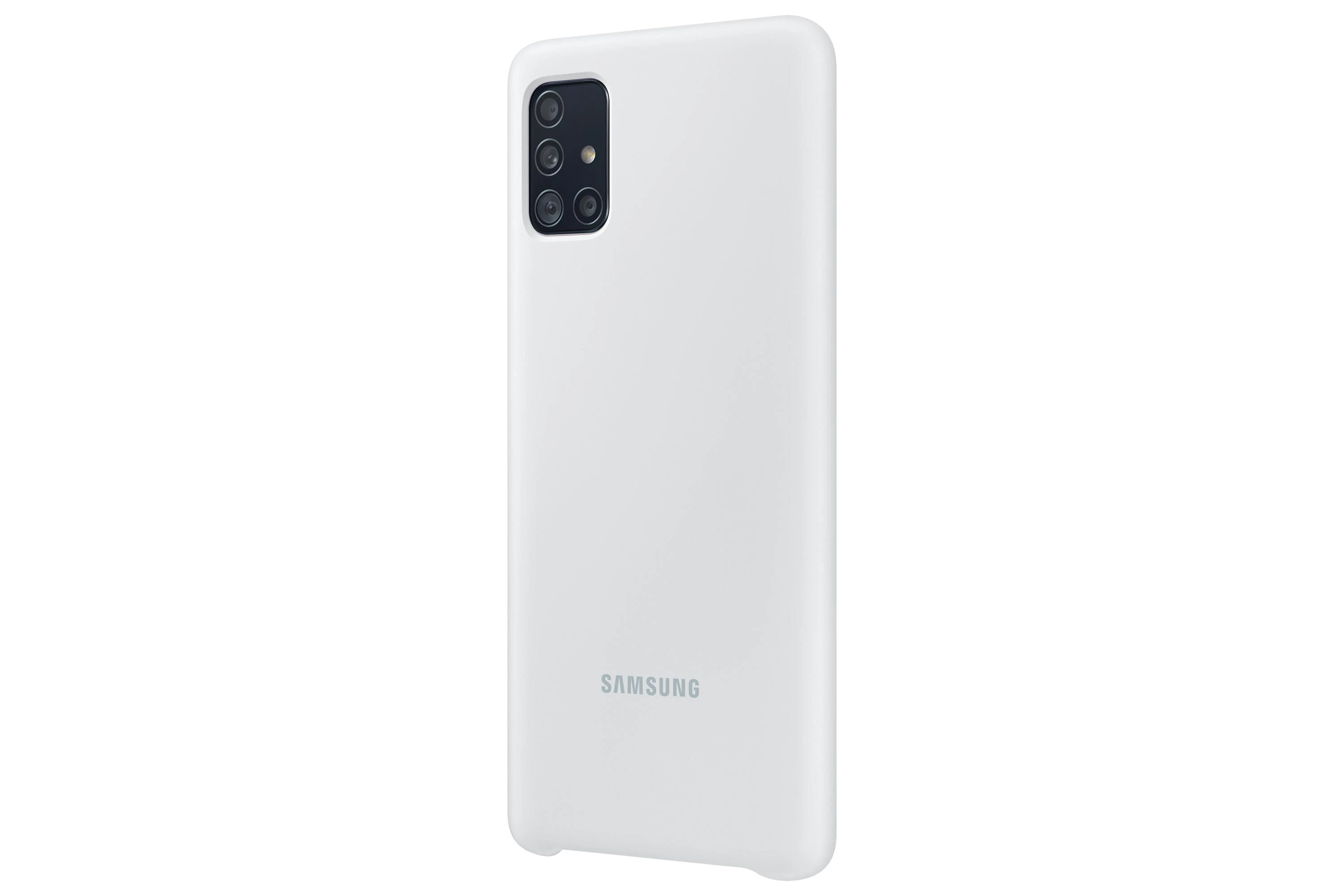PA515TWE Silikoninis dėklas skirtas Samsung Galaxy A51 (Baltas)