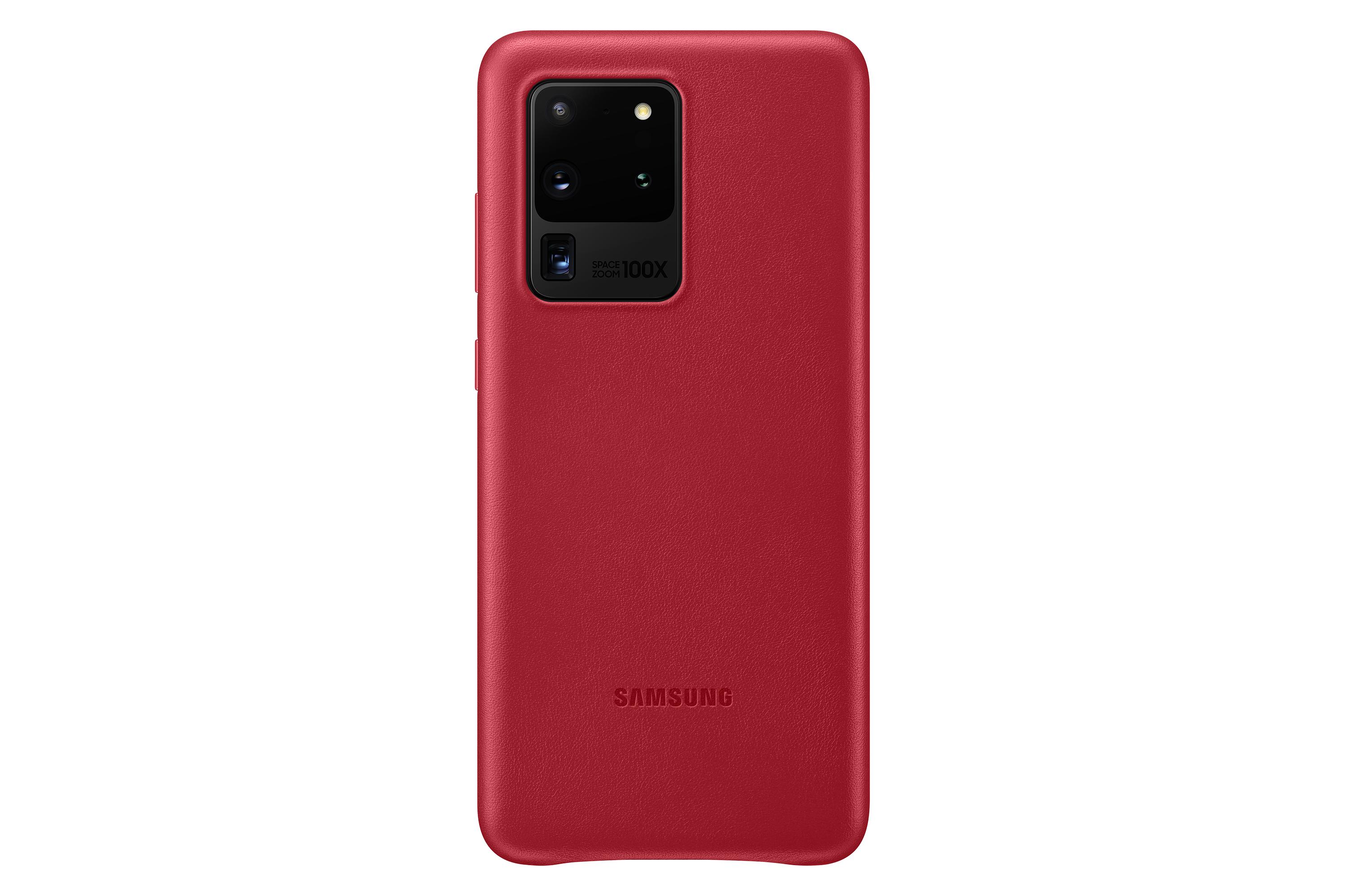 Dėklas VG988LRE odinis dangtelis, skirtas Samsung Galaxy S20 Ultra (Raudona)