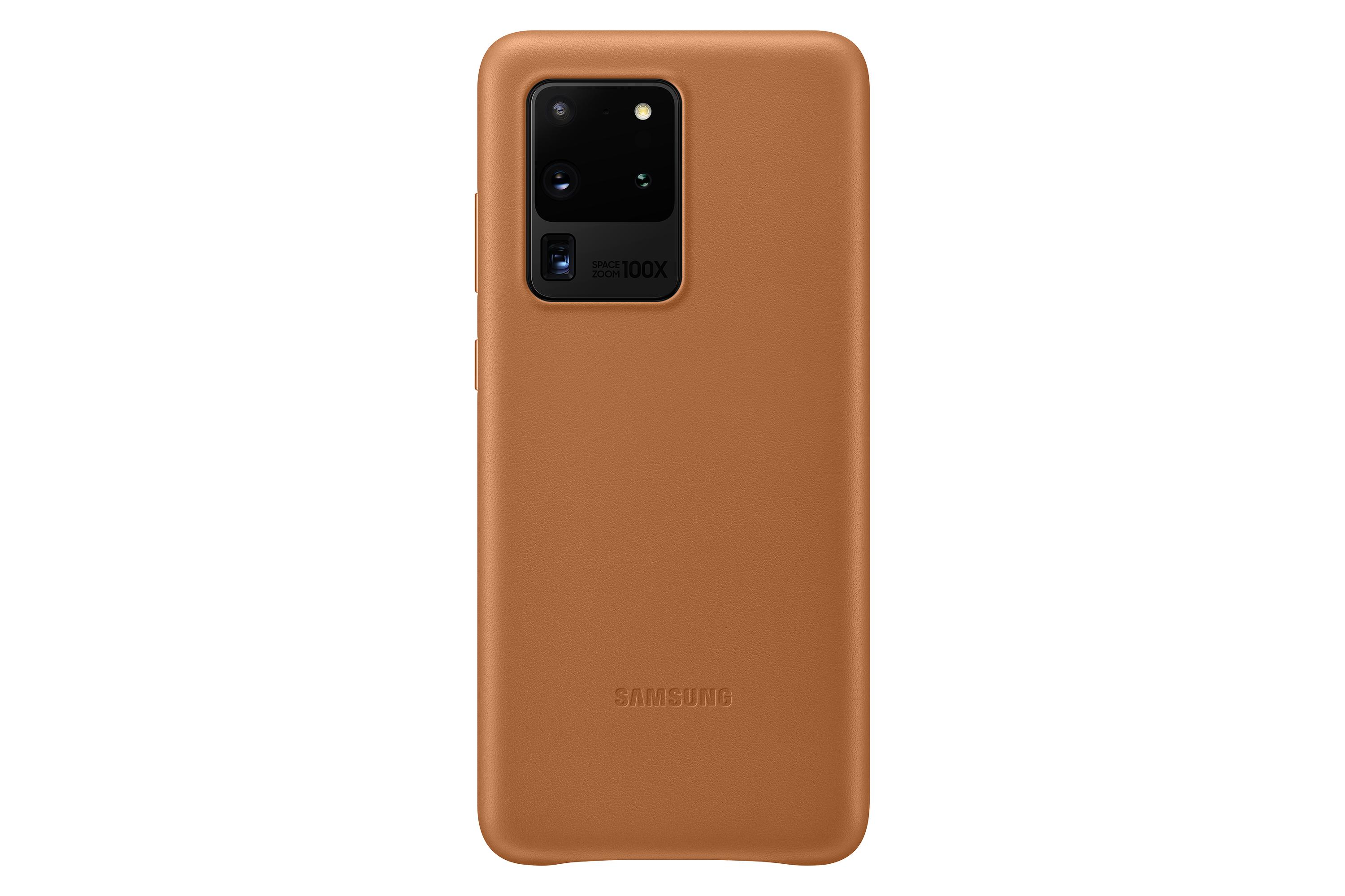 Dėklas VG988LAE odinis dangtelis, skirtas Samsung Galaxy S20 Ultra (rudas)