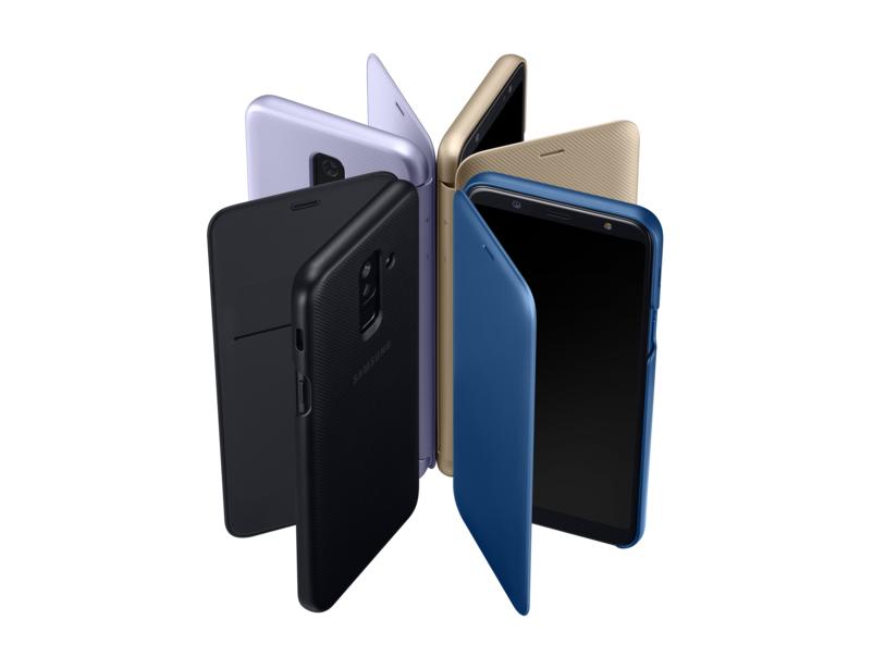 Samsung Galaxy A6+ (2018) dėklas - piniginė (Auksinis) WA605CFE