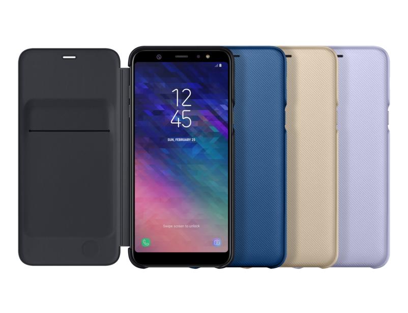 Samsung Galaxy A6+ (2018) dėklas - piniginė (Auksinis) WA605CFE