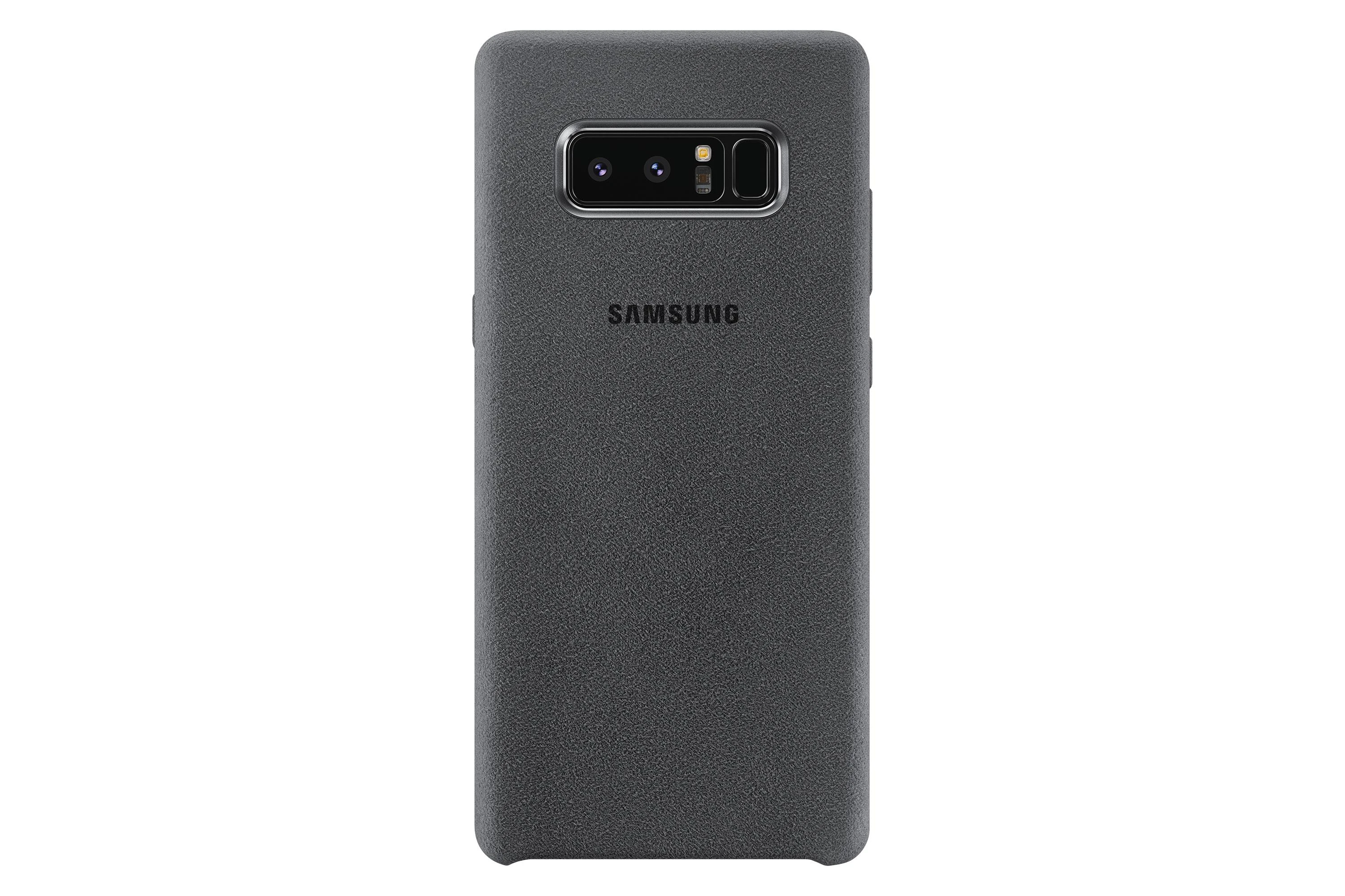 Dėklas Samsung Galaxy Note 8 nugarėlė Alcantara Tamsiai Pilka