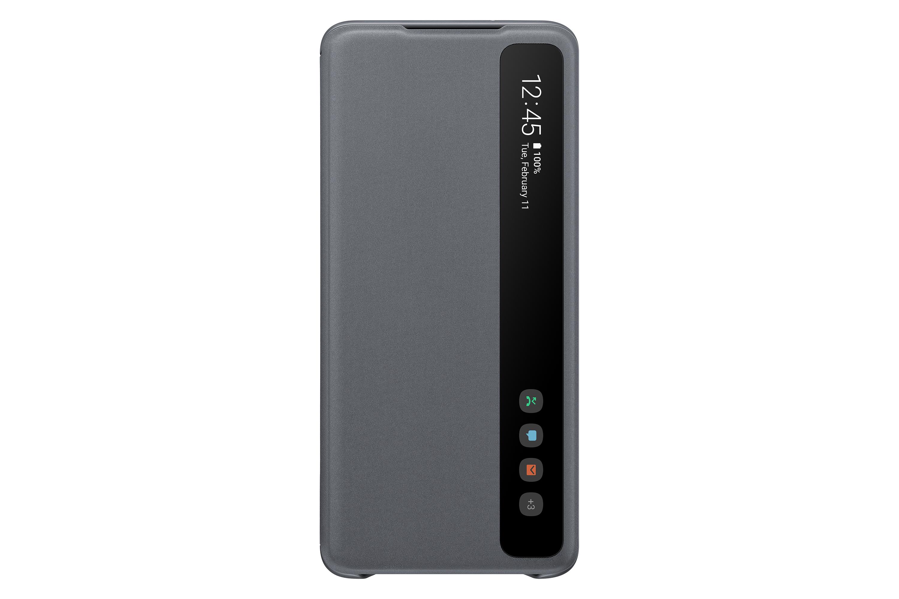 Samsung Galaxy S20+ Clear View Atverčiamas Dėklas Pilkas | Varle.lt