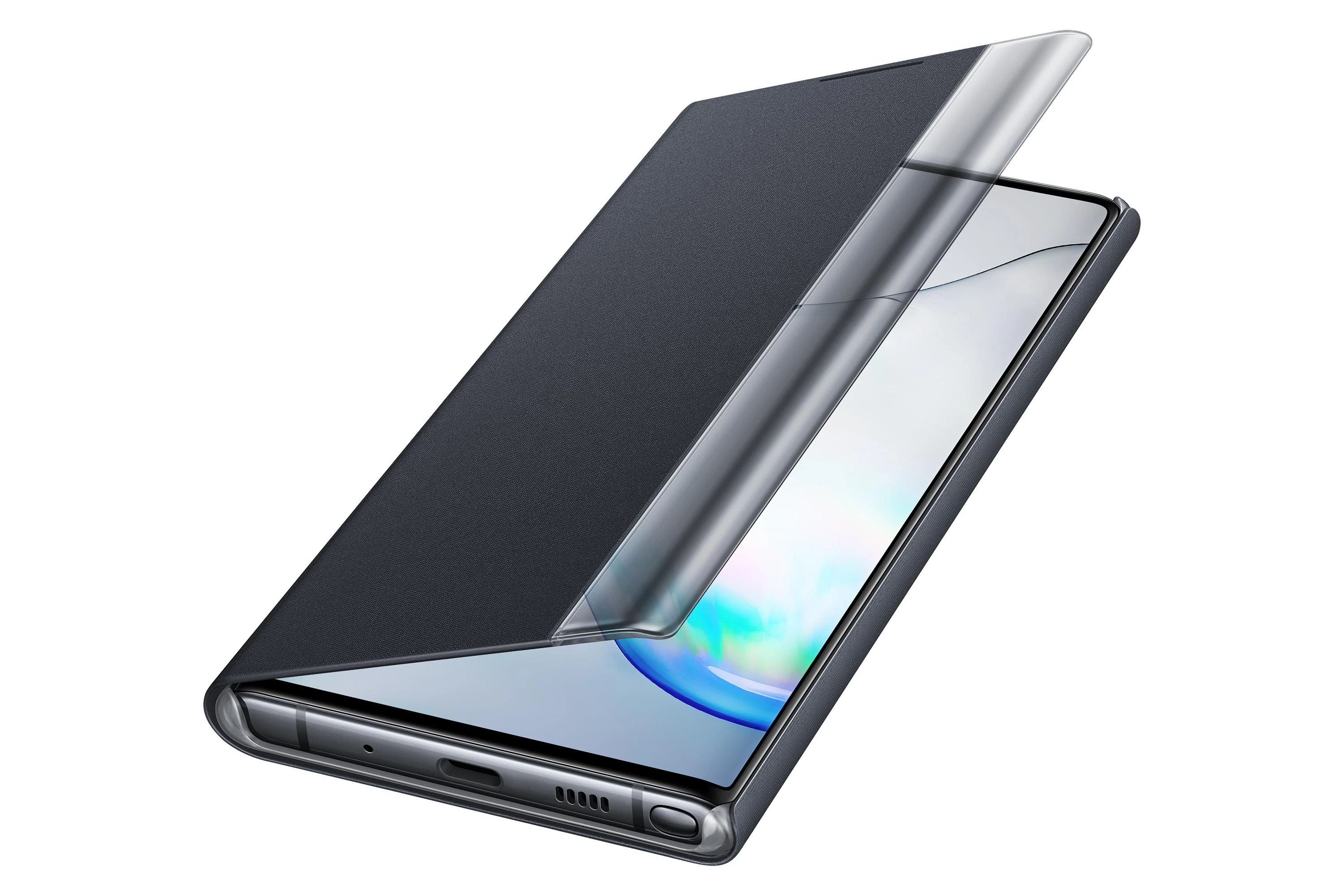 Samsung Galaxy Note10 Clear View dėklas (Juodas) ZN970CBE 